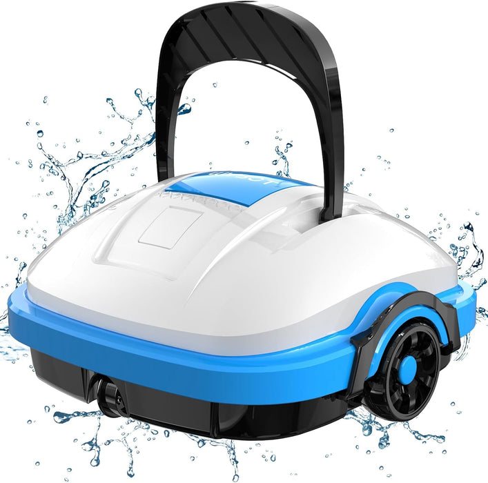 WYBOT Osprey 200 Cordless Robotic Pool Cleaner, Strong Suction, Ideal for Above Flat Bottomed Pools Up to 538 Sq.Ft - White
