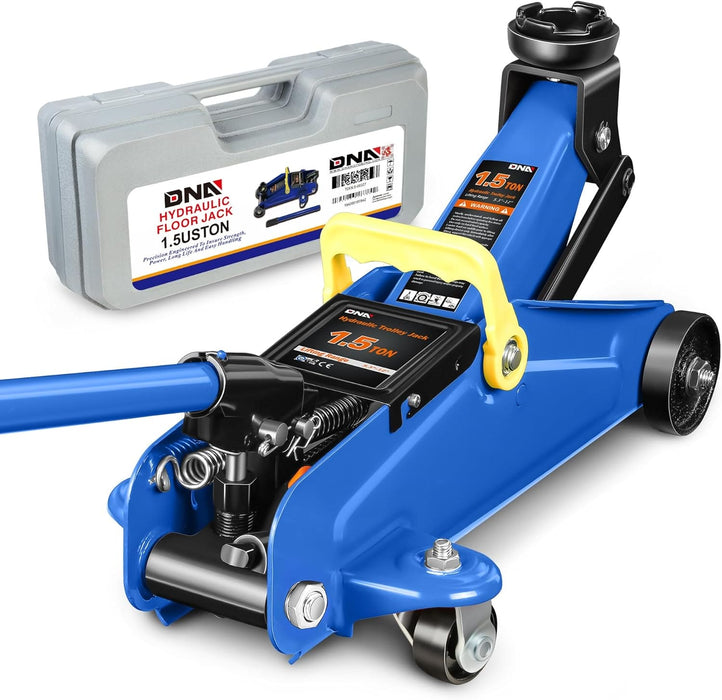 DNA MOTORING Low Profile Hydraulic Trolley Service/Floor Jack, 1.5 Ton (3000 lbs) Capacity