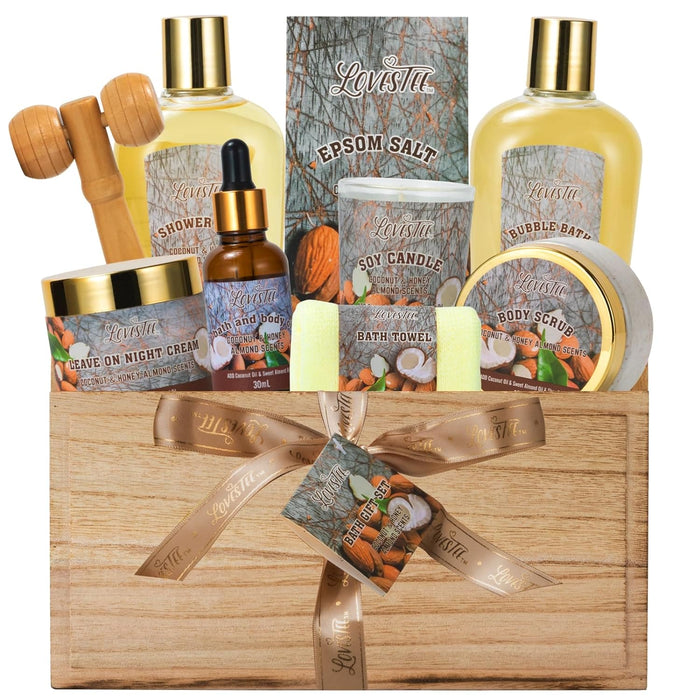 10 Pc Spa Gift Set for Women - Valentines Day Gifts for Her Spa Kit Bubble Bath Spa Gift Basket for Women