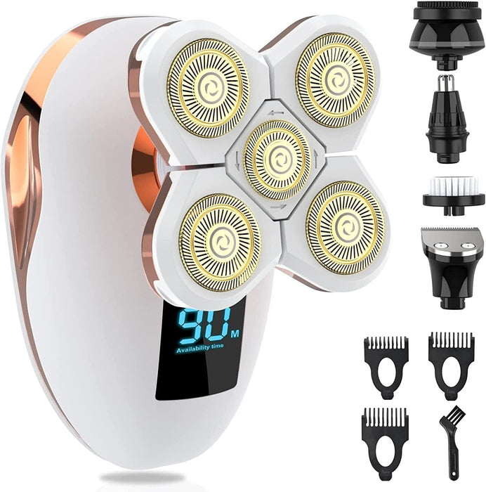5 In 1 Women Electric Shaver Bikini Trimmer Razor Hair Remover Wet/Dry Leg Hand