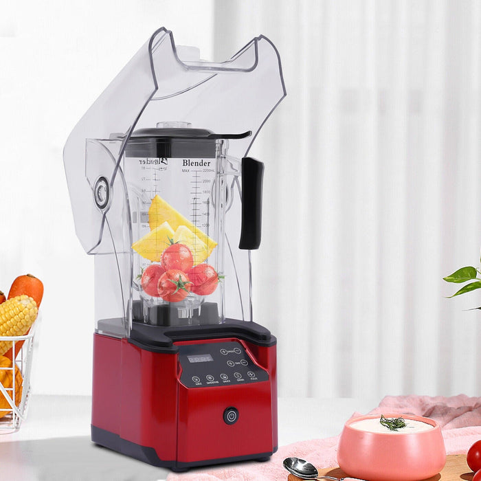 2.2L Commercial Blender Fruit Juicer Smoothie Maker Mixer with Soundproof Cover