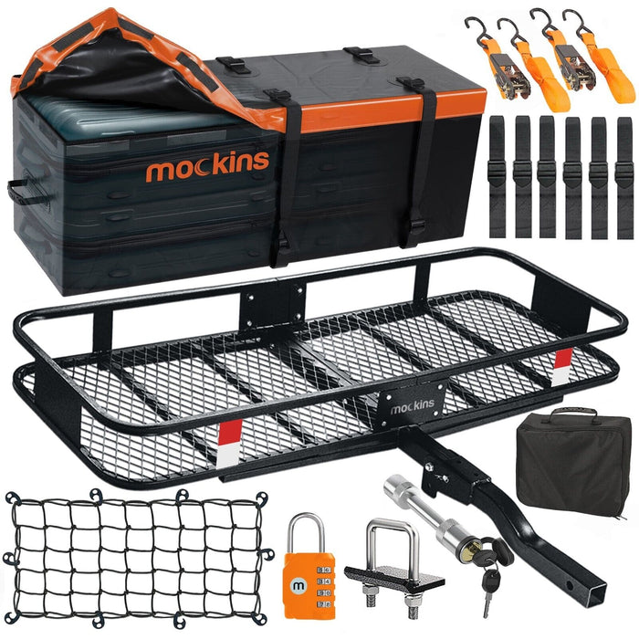 Mockins 16 Cu. Ft. Hitch Mount Cargo Bag And Cargo Carrier 60” L X 20" W X 6” H
