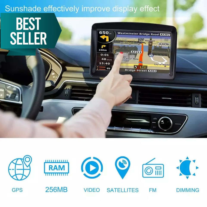 7 Inch Car & Truck GPS Navigation System - USA Canada Mexico Maps