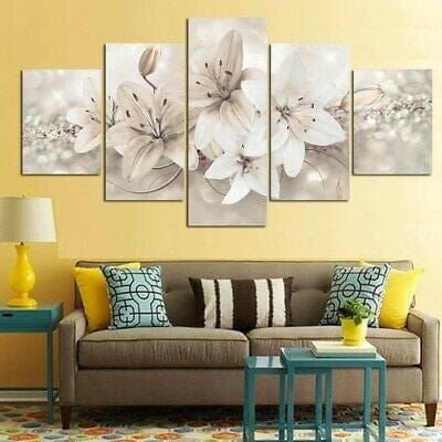 5x Modern Flower Canvas Painting Wall Art Picture Print Living Room Home Decor