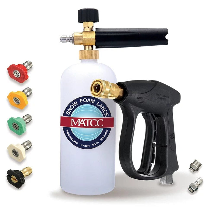 Snow Foam Washer Gun Auto Wash Soap Lance Cannon Spray Pressure Jet Bottle