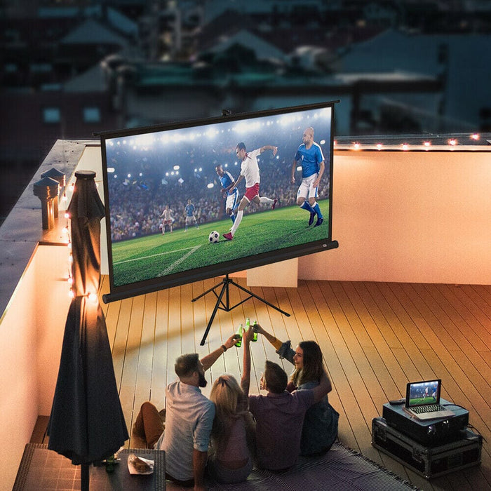 100inch 4K HD 16: 9 Projector Screen with Stand Indoor/Outdoor/Office