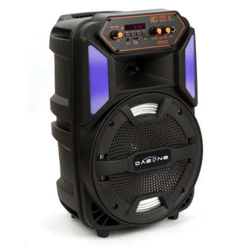 8" Portable Party Bluetooth Speaker Heavy Bass Sound LED Light USB Rechargeable