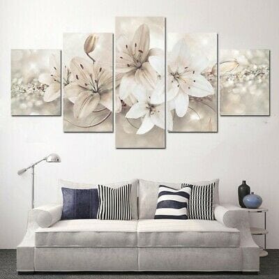 5x Modern Flower Canvas Painting Wall Art Picture Print Living Room Home Decor