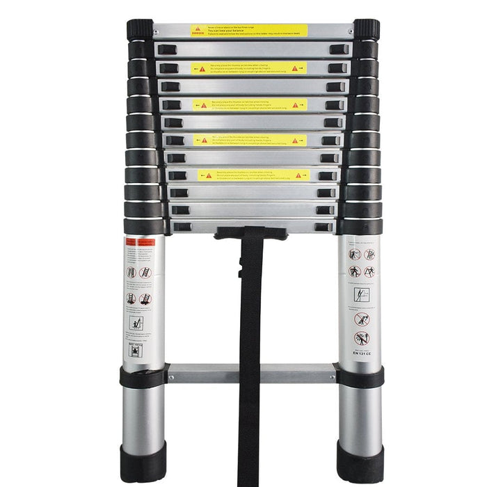 Telescopic Ladder 12.5FT/3.8M Multi Purpose Aluminum Heavy Duty Extension Step