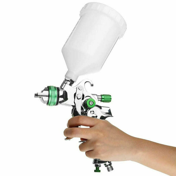 HVLP Air Spray Gun Kit 3 Nozzle Auto Paint Car Primer Detail Basecoat Clearcoat