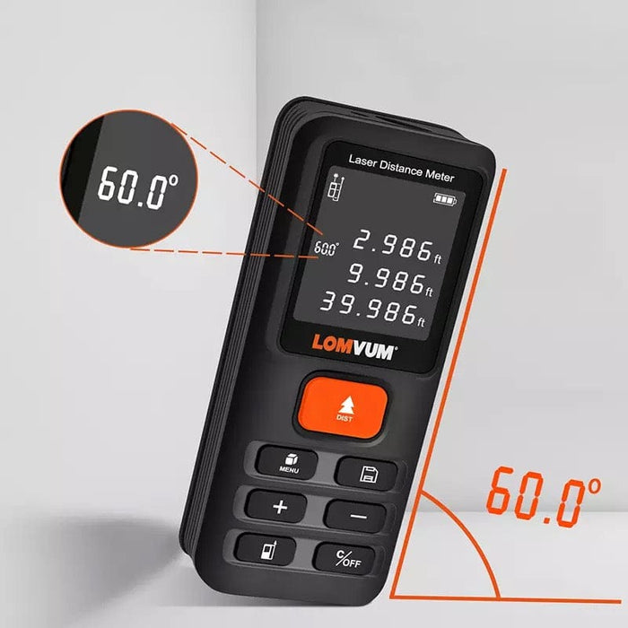 LOMVUM Digital Laser Distance Meter Range Finder 100M