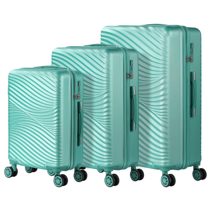 3 Pieces Carry On Luggage Travel Suitcase Set Hardside TSA Lock 20/24/28"
