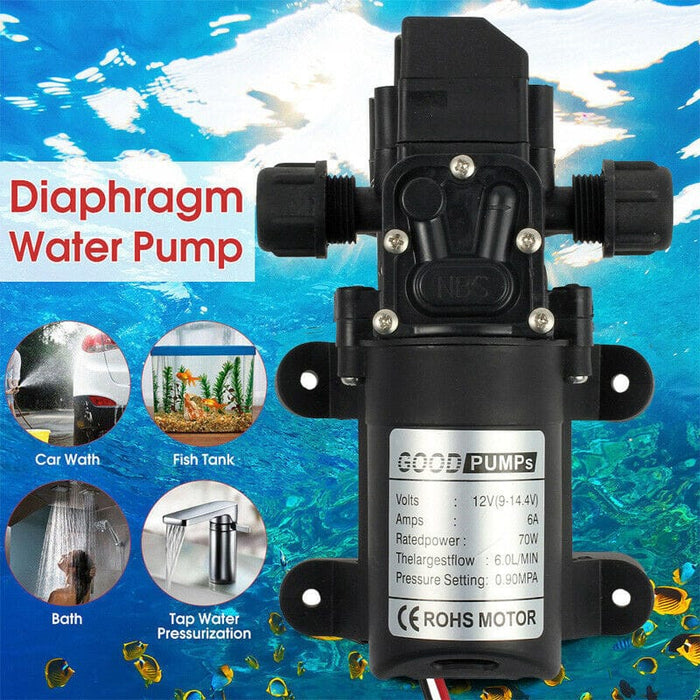 12Volt 130PSI High Pressure Diaphragm Water Pump Self Priming