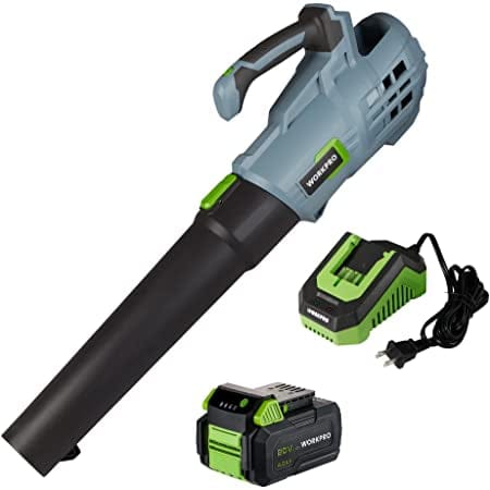WORKPRO 20V Cordless Battery Powered Leaf Blower Handheld Garden Cleaning Tools