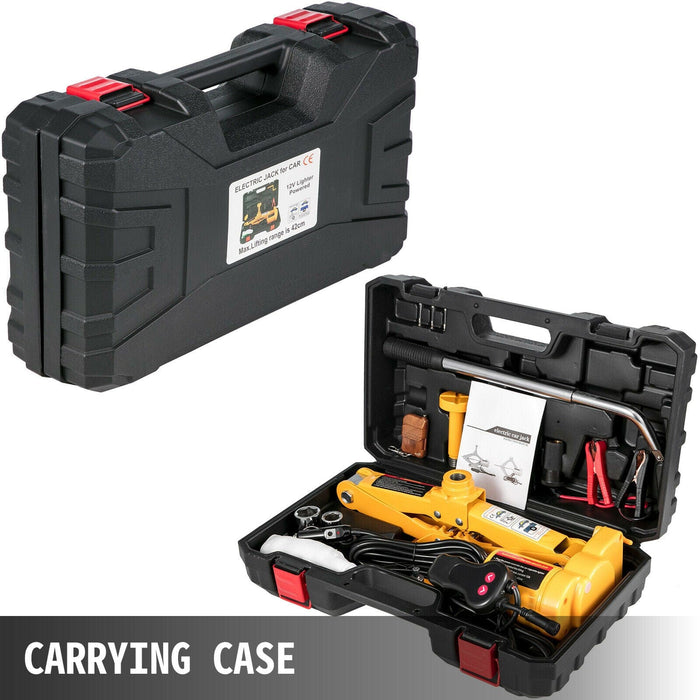 3 Ton Automotive Electric Scissor Car Jack Lift Auto Repair 12V DC Floor Lift