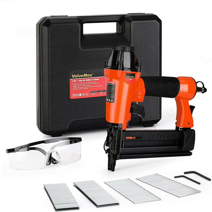 ValueMax 18-Gauge Pneumatic 2-in-1 Air Gun Nailer Stapler Pneumatic Brad Nailer