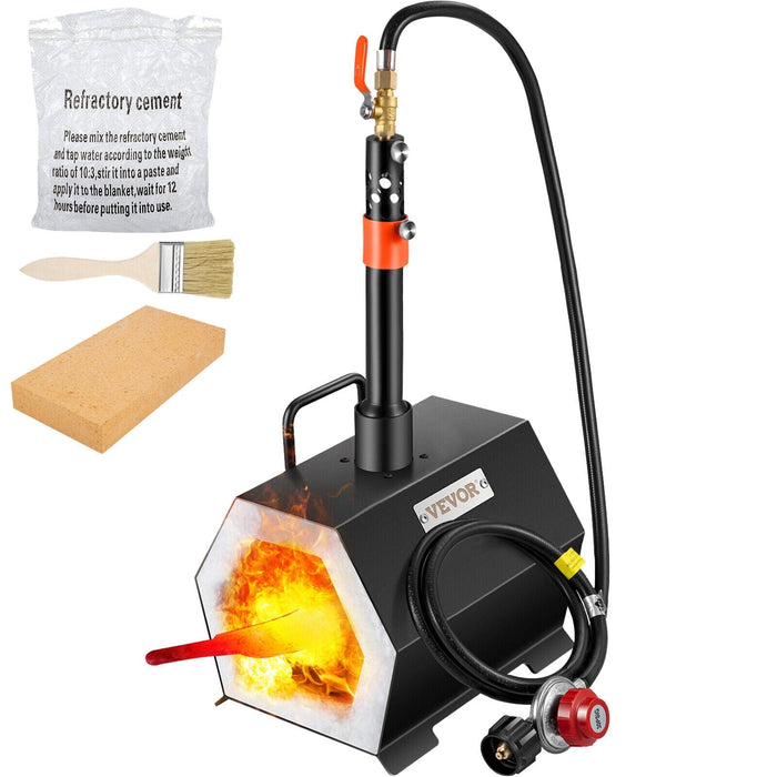 VEVOR 1b Gas Propane Forge Furnace Burner Blacksmith Farrier Knife Metal Forging