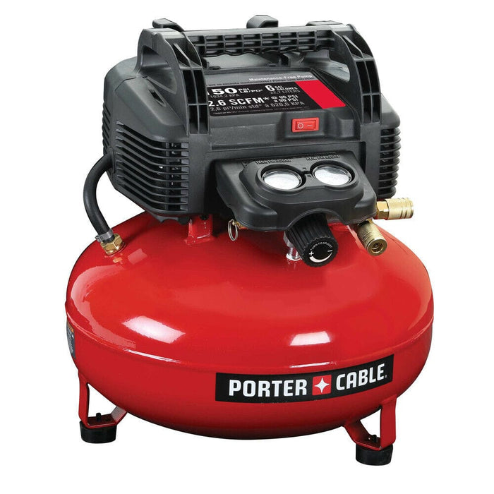 Porter-Cable C2002 0.8 HP 6 Gallon Oil-Free Pancake Air Compressor