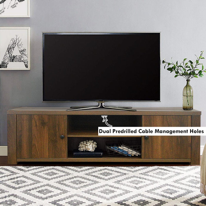 TV Stand Entertainment Center TV's Up to 65" w/Storage Cabinets Home Office