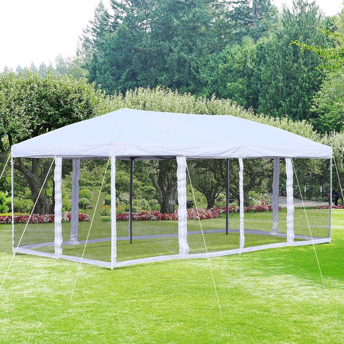 10'x20' Pop Up Party Tent Gazebo Wedding Canopy with 6 Sidewalls