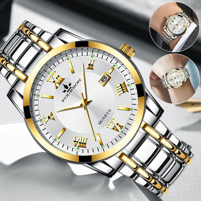 Waterproof Men's Watch Luminous Stainless Steel Relojes De Hombre Classic Quartz