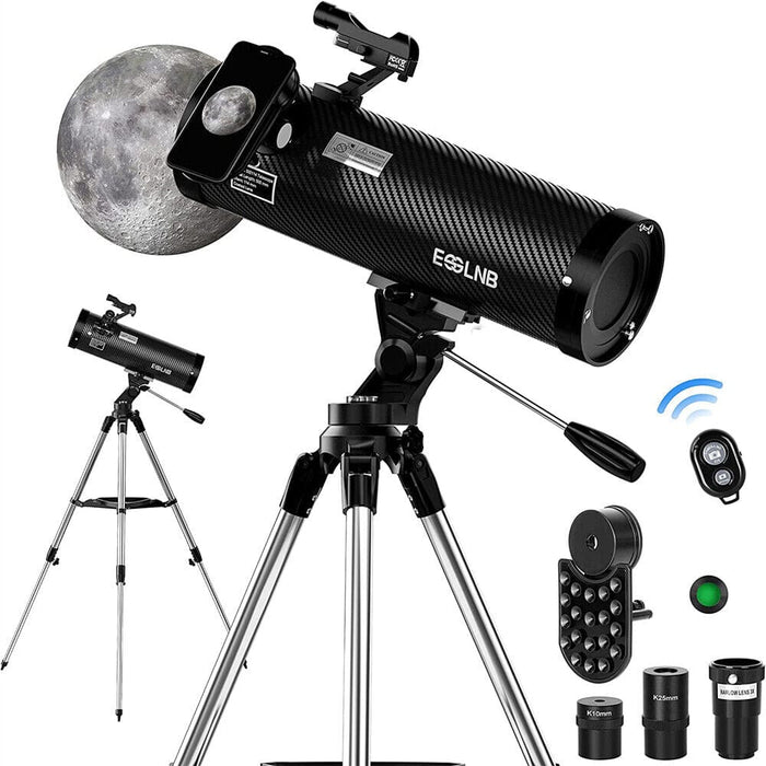114AZ Newtonian Reflector Astronomical Telescope 150X for Moon Watching Adults