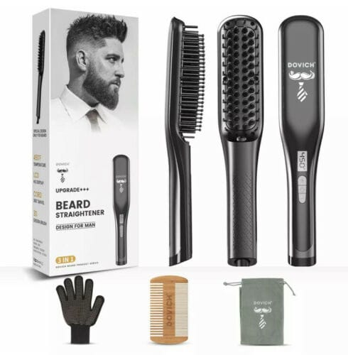 Upgraded Hair Straightener 3 in 1 Dovich Unique Design Beard Hair Comb