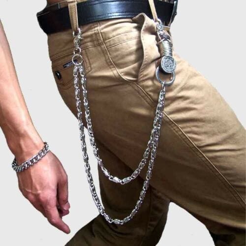 2 Roof 28" Strong Leash Thick Biker Trucker Wallet Chain Keychain Jean Chain