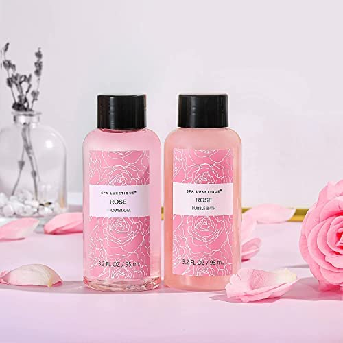 Spa Gifts for Women Spa Luxetique Bath and Body Gifts Set 6pcs Rose Spa Gifts Baskets for Women Birthday Gifts for Women Mothers Day Gifts for Mom