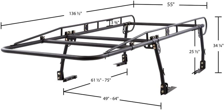 Apex UPUT-RACK-V2 Universal Steel Over-Cab Truck Rack