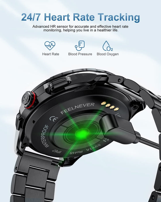 BANGWEI Smart Watch for Men, Bluetooth Answer/Make Call/Voice Speaker, Fitness Tracker