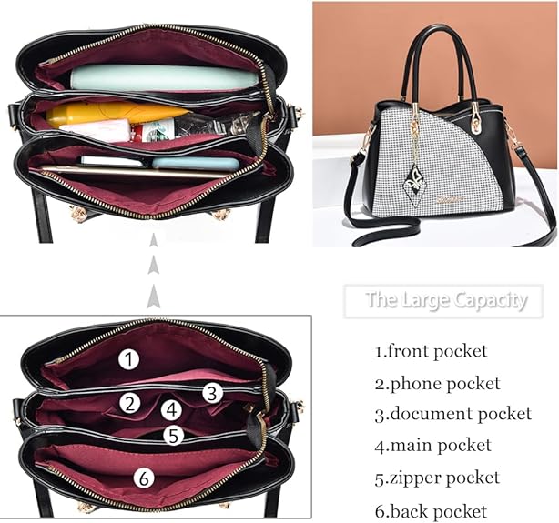 SiMYEER Purses and Handbags Top Handle Satchel Shoulder Bags Messenger Tote Bag for Ladies