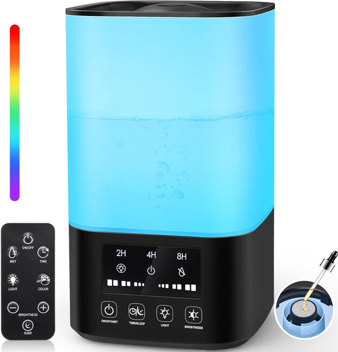Humidifiers for Bedroom, Cool Mist Humidifiers for Large Room, 3L Top Fill Humidifiers