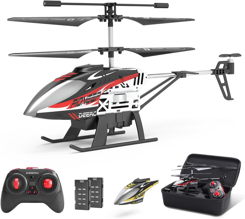 DEERC DE52 Remote Control Helicopter,Altitude Hold RC Helicopters with Storage Case Extra Shell,2.4GHz Aircraft Indoor Flying Toy with High&Low Speed Mode,2 Modular Battery for 24 Min Play Boys Girls