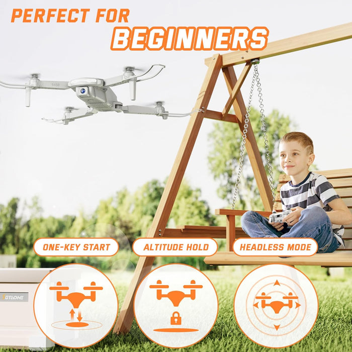 S450 Drone with Camera for Adults, 1080P HD FPV Drones for Kids with Carrying Case, One Key Take Off/Land, Speed Adjustment,Altitude Hold, Mini Foldable RC Quadcopter Toys Gifts for Beginners