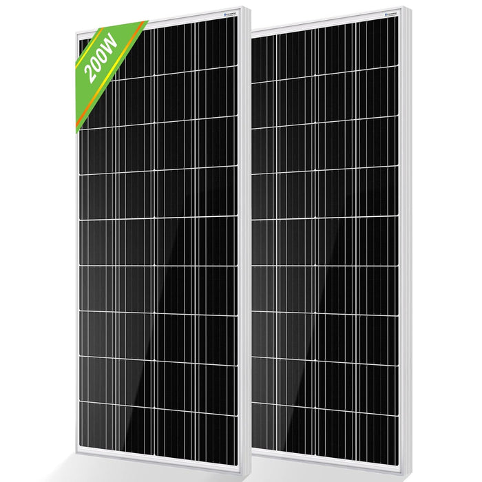 ECO-WORTHY 2pcs 100 Watt Solar Panels 12 Volt Monocrystalline Solar Panel for RV Marine Boat and Other Off-Grid Applications, 2-Pack 100W