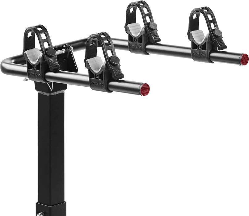 Retrospec Lenox 2 - Bike Hitch Rack for Cars, Trucks, SUVs with 2” Hitch | Foldable Steel Frame with Anti-Rattle Adapter, Tie Down Cradles and Straps - Fits Most Frames