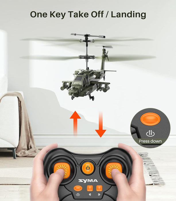 SYMA RC Helicopters, S51H Remote Control Helicopter 2.4GHz Military Army Helicopter Toys for Boys Girls Kids with Altitude Hold, One Key Take Off/Landing, LED Light, Low Battery Reminder