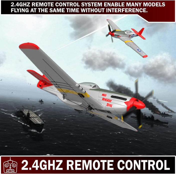 LEAMBE Remote Control Aircraft Plane, RC Plane with 3 Modes for Easy U-Turns and Control for Adults & Kids