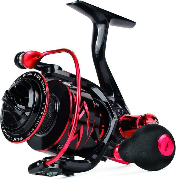 Sougayilang Spinning Reels Ultra-Weight, 6.2: 1 High Speed Gear Ratio, Metal Frame and Rotor, 12 + 1 Shielded BB, Smooth Powerful Freshwater and Saltwater Spinning Fishing Reel