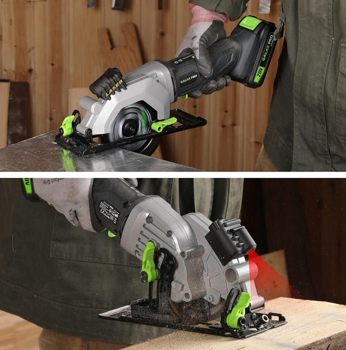 GALAX PRO Circular Saw and Reciprocating Saw Combo Kit with 1pcs 4.0Ah Lithium Battery and One Charger, 7 Saw Blades and Tool Bag