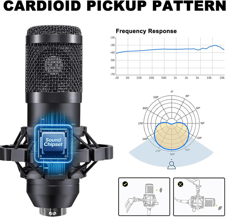 sktome Podcast Equipment Bundle for 2, V8s Voice Changer with BM-800 Podcast Microphone Bundle - Studio Condenser Microphone Perfect for Podcasting, Recording, Singing, Streaming and Gaming