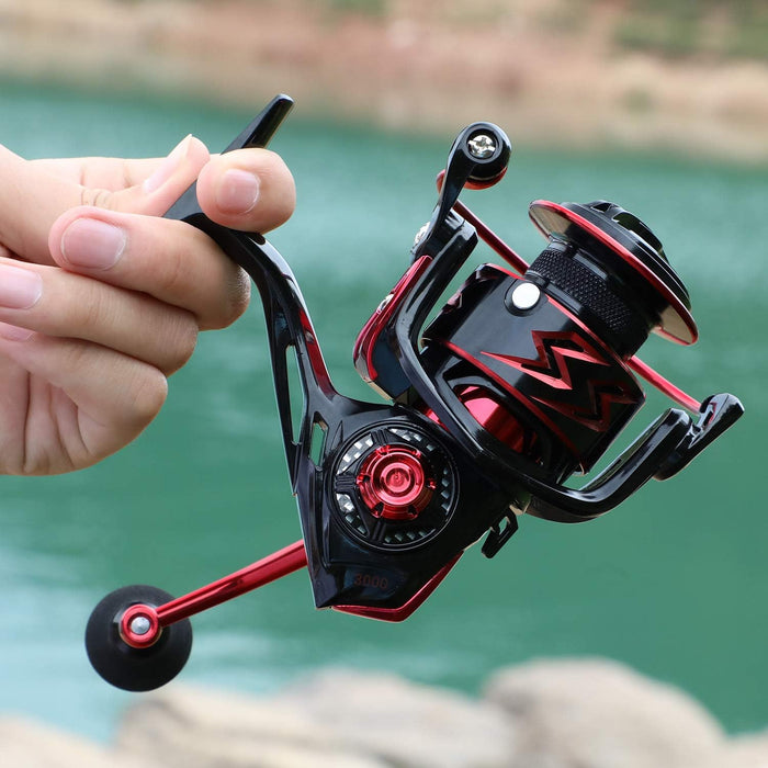 Sougayilang Spinning Reels Ultra-Weight, 6.2: 1 High Speed Gear Ratio, Metal Frame and Rotor, 12 + 1 Shielded BB, Smooth Powerful Freshwater and Saltwater Spinning Fishing Reel