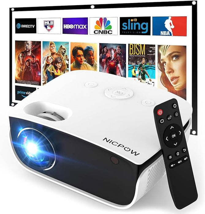 Outdoor Projector, Mini Projector for Home Theater, 1080P and 240" Supported Movie Projector 7500 L Portable Home Video Projector Compatible with Smartphone/TV Stick/PS4/PC/Laptop