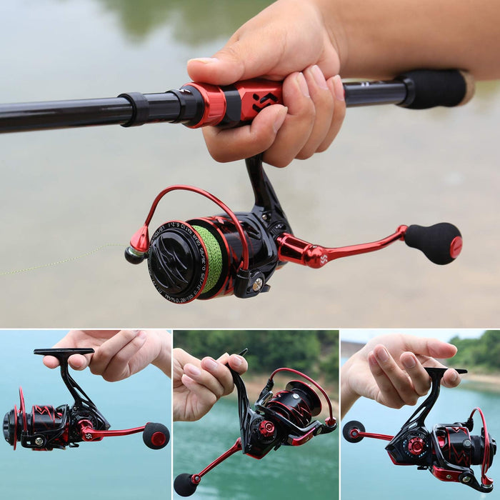 Sougayilang Spinning Reels Ultra-Weight, 6.2: 1 High Speed Gear Ratio, Metal Frame and Rotor, 12 + 1 Shielded BB, Smooth Powerful Freshwater and Saltwater Spinning Fishing Reel