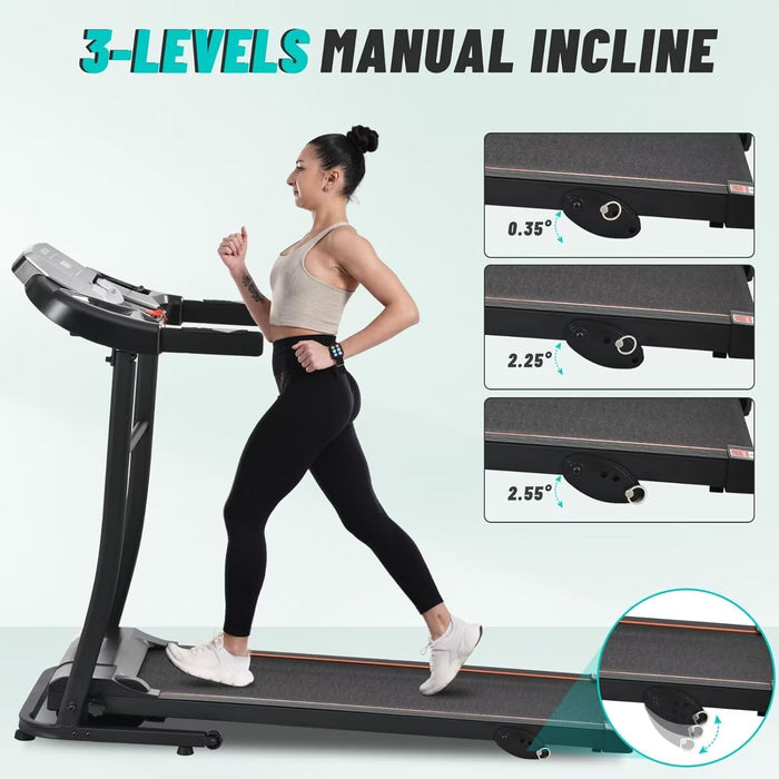 Merax Treadmills For Home Perfect Folding Treadmill, Walking Running Treadmill with Incline, Cardio Exercise Machine, 2.5 HP, 7.5MPH, 300 lbs User Capacity