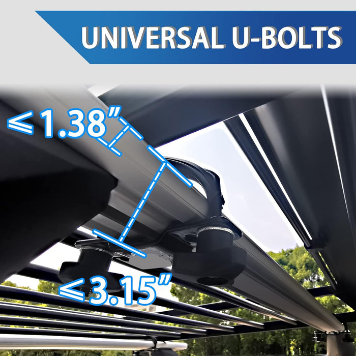 TOOENJOY Roof Rack Cargo Basket, 43’’x 35’’x 4.7’’, Anti-Rust Rooftop Cargo Carrier with Removable Wind Fairing, Universal Car Top Luggage Holder for Car, SUV and Truck, 150 lbs Capacity