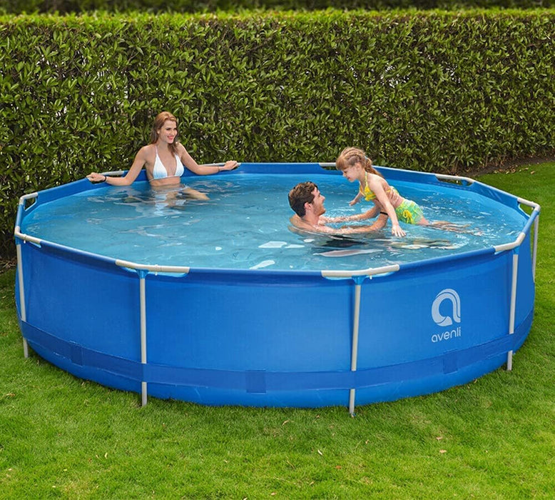 DIMAR GARDEN 10ft x 30in Above Ground Swimming Pool,Outdoor Steel Frame Round Swimming Pool,Easy Set Pool