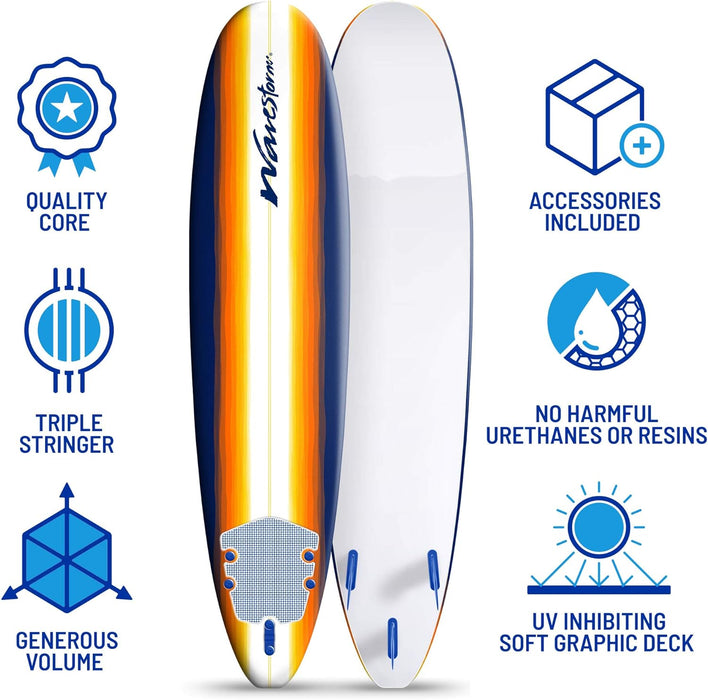 Wavestorm 8ft Classic Longboard Surfboard