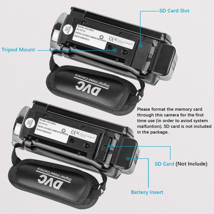 kimire Video Camera Camcorder Digital Camera Recorder Full HD 1080P 15FPS 24MP 3.0 Inch 270 Degree Rotation LCD 16X Digital Zoom Camcorder Camera